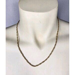 Vintage  Avon 14k Gold Filled Twisted Rope Chain 19” Necklace Signed
